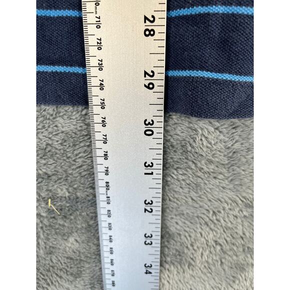 Men's Nike Dri-FIT Navy Blue Light Blue Striped Golf Polo Shirt Size 2XL EXC - Picture 9 of 10